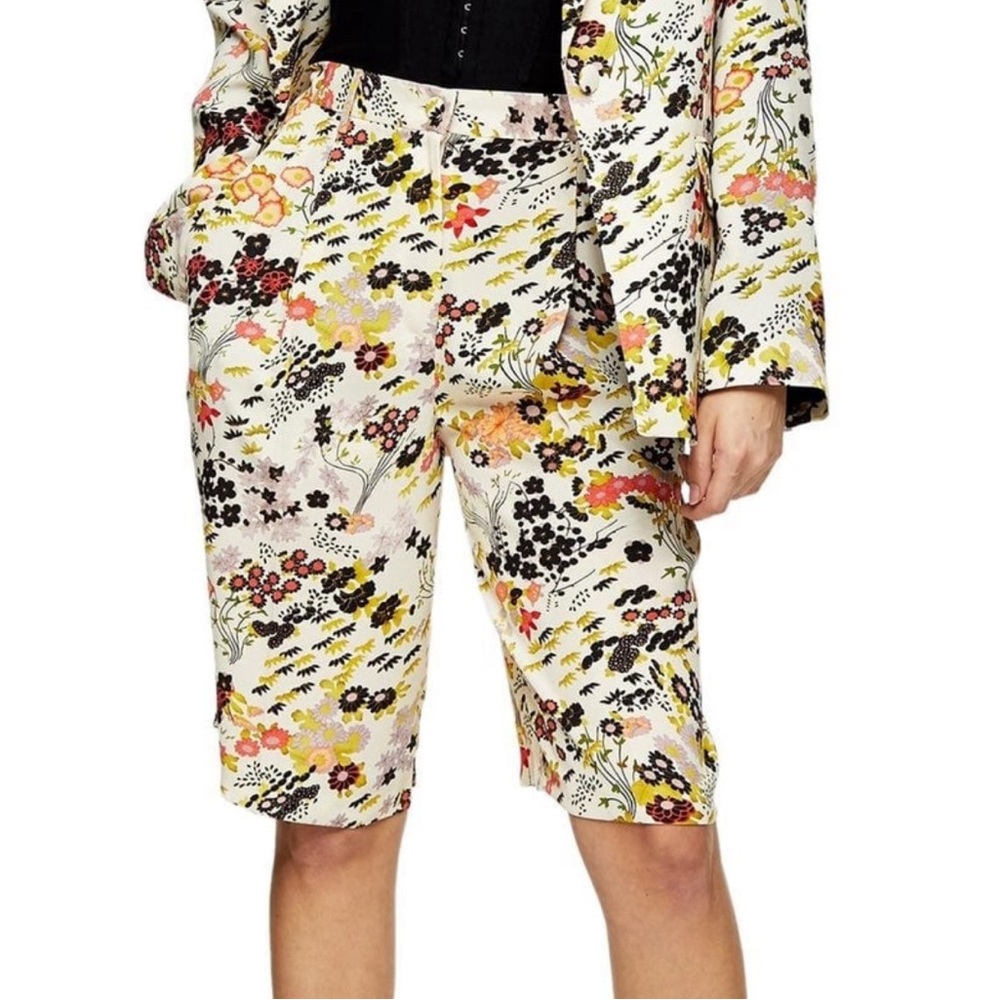 Topshop Floral Bermuda Shorts